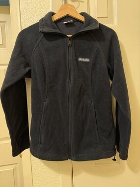 Columbia Black Full-Zip Fleece Jacket with Logo